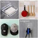 Heavy-Duty Transparent Wall Hooks – No Drill, No Mess!