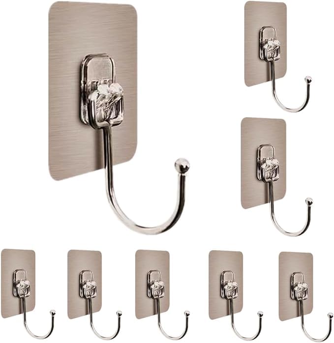 Heavy-Duty Transparent Wall Hooks – No Drill, No Mess!