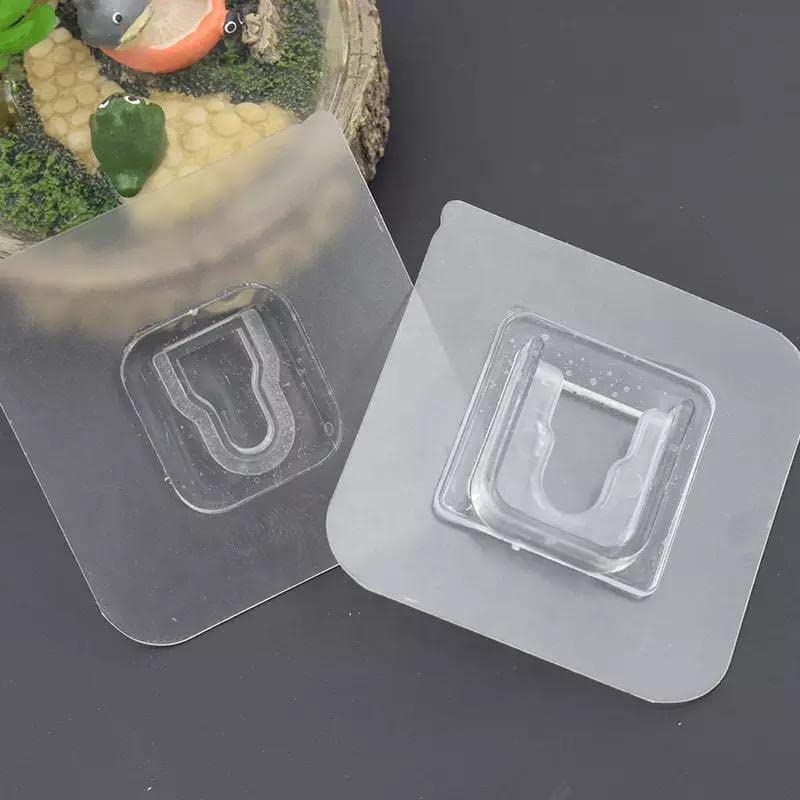Heavy-Duty Transparent Wall Hooks – No Drill, No Mess!