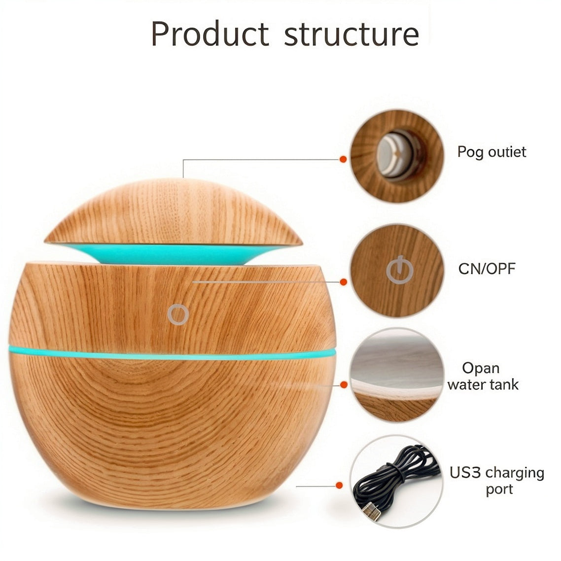 Wooden Cool™ Ultrasonic Cool Mist Humidifier