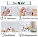 Heavy-Duty Transparent Wall Hooks – No Drill, No Mess!
