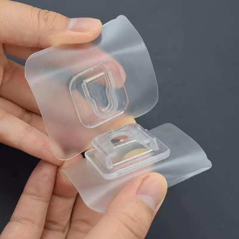 Heavy-Duty Transparent Wall Hooks – No Drill, No Mess!