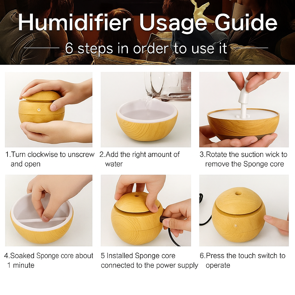 Wooden Cool™ Ultrasonic Cool Mist Humidifier