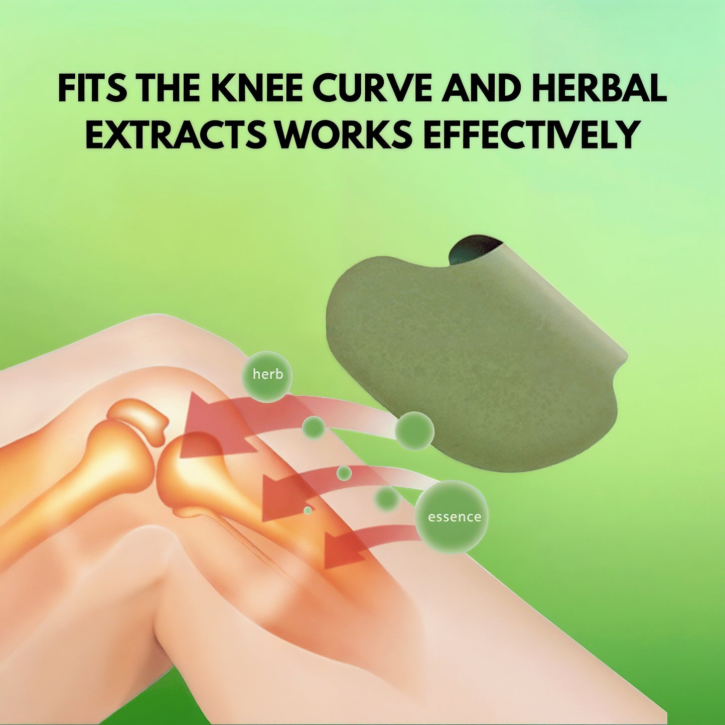 Painshield™Herbal Self-Heating Knee Patches – Natural Arthritis & Joint Pain Relief, Improves Mobility & Reduces Stiffness (10 Patches)