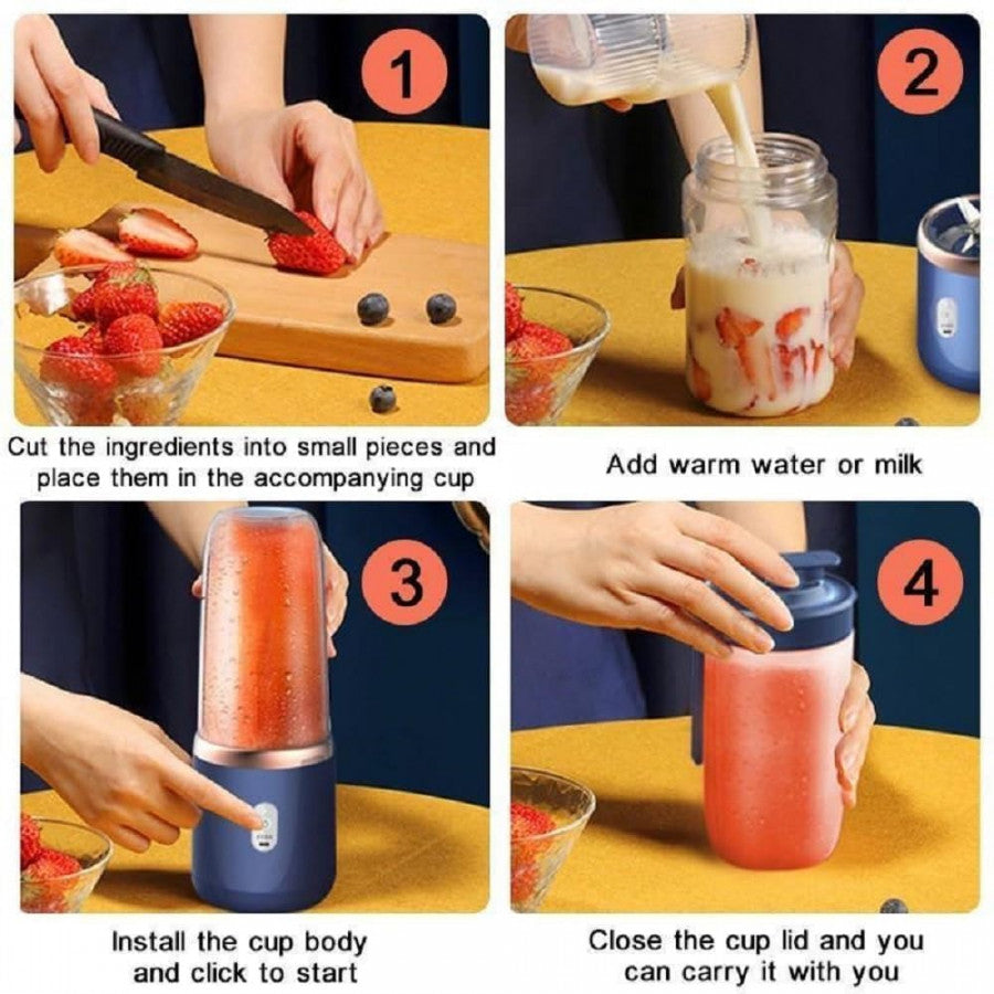 Portable USB Rechargeable Blender – Blend Anytime, Anywhere!